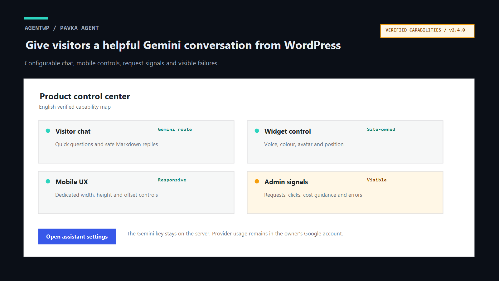 Pavka Agent verified English capability map