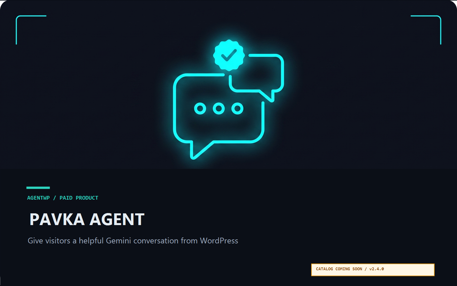Pavka Agent provides a configurable Gemini chat widget with WordPress statistics and error visibility